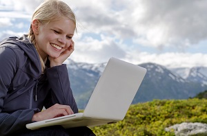 Girl on Laptop