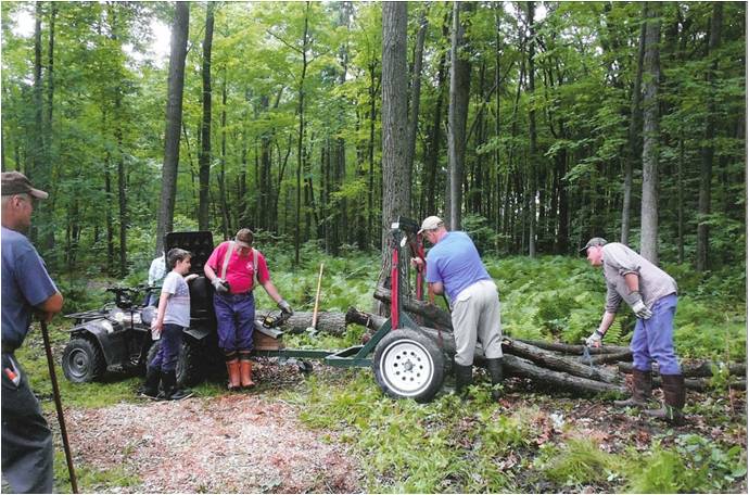 Czaja family working on their Wisconsin property