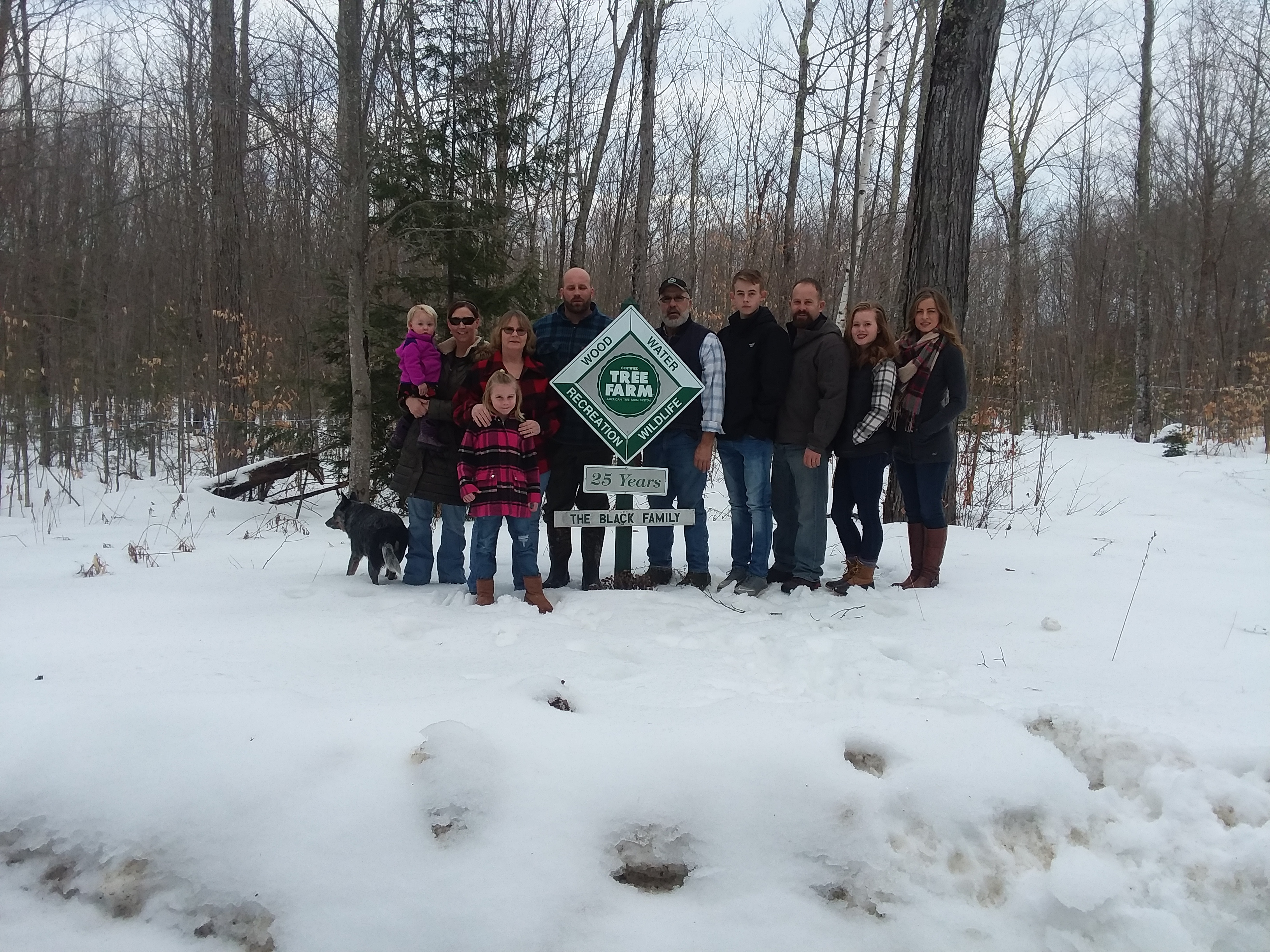 The Black family on their Maine Tree Farm