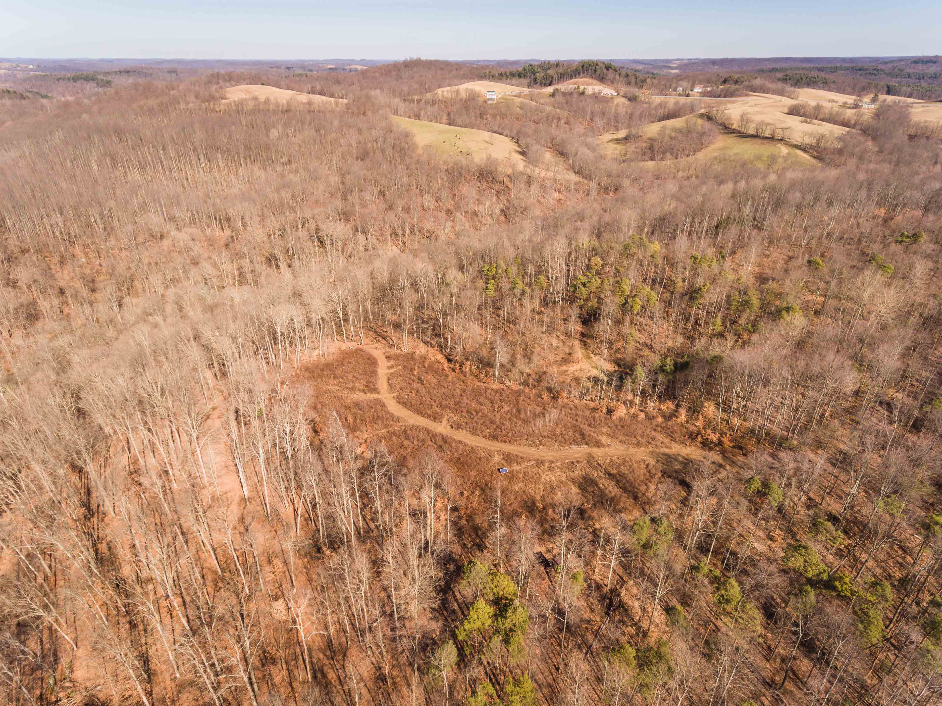 Aerial shot of the land